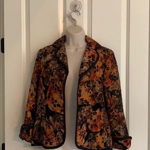 BROOKE COLEMAN FLORAL BUTTON DOWN JACKET